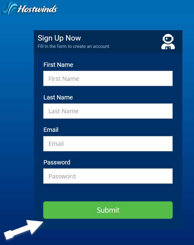 Create Hostwinds Account