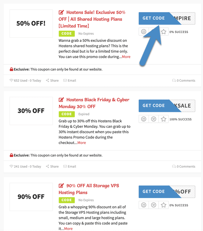 Hostens Promo Codes