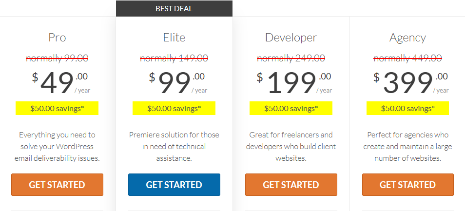 WP Mail SMTP Pricing