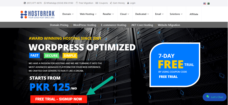 HostBreak Website