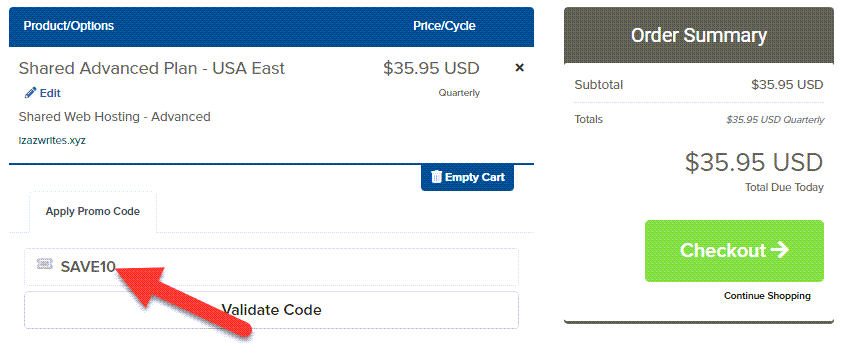 HostMantis Discount Box