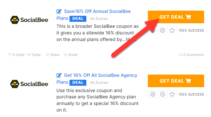 SocialBee Coupons