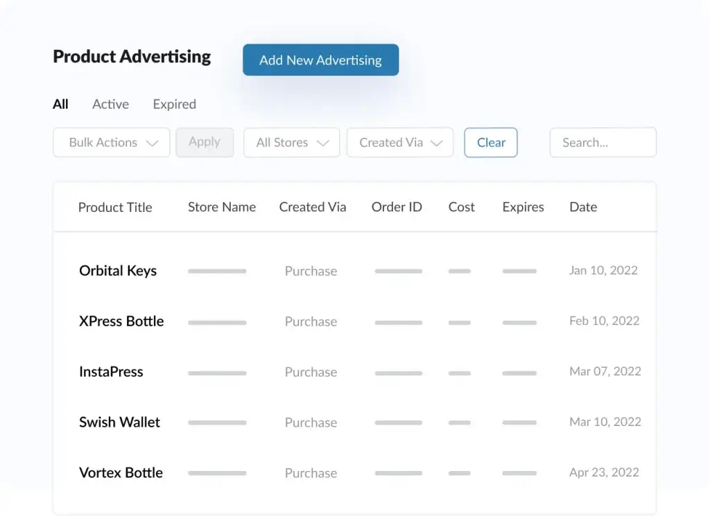 product advertising in Dokan