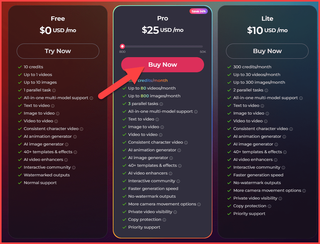 Pollo AI Pricing